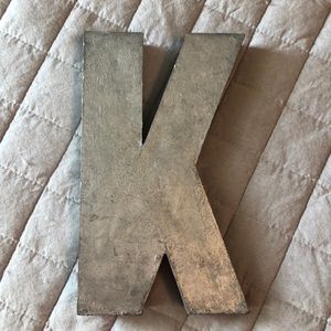 Silver Metal letter “K” from Anthropologie